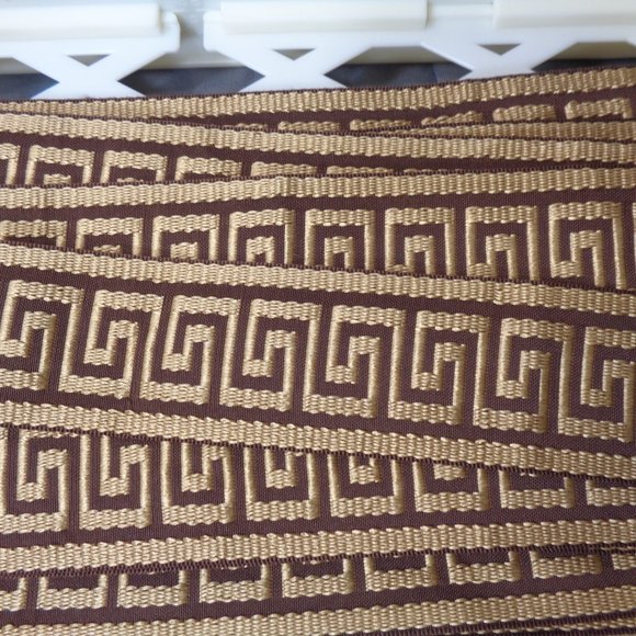 1-3/4" Greek Key Jacquard Woven Ribbon Trim 20+ yds - Picture 3 of 10